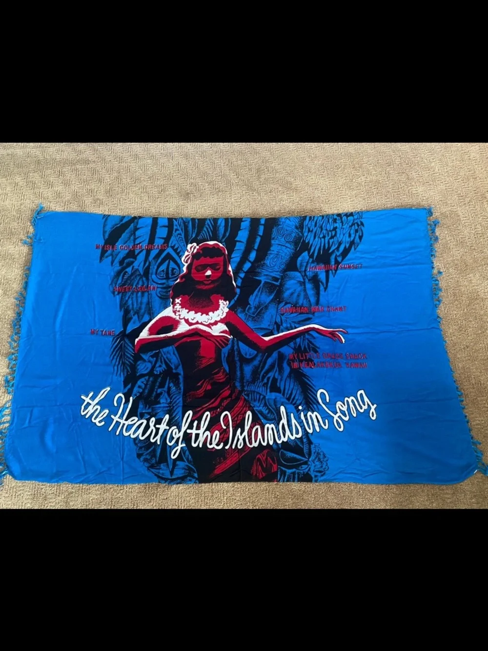 Hawaiian hula girl tapestry